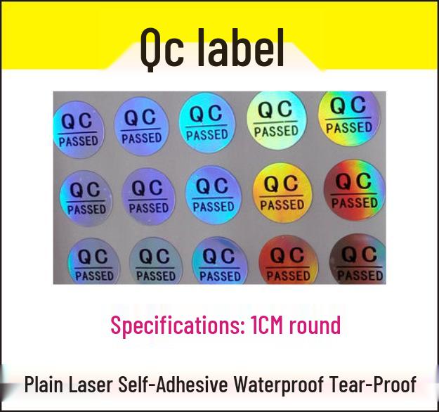 Round Waterproof Laser QC PASS Color-Changing Label - Self-Adhesive Quality Control/Inspection Sticker