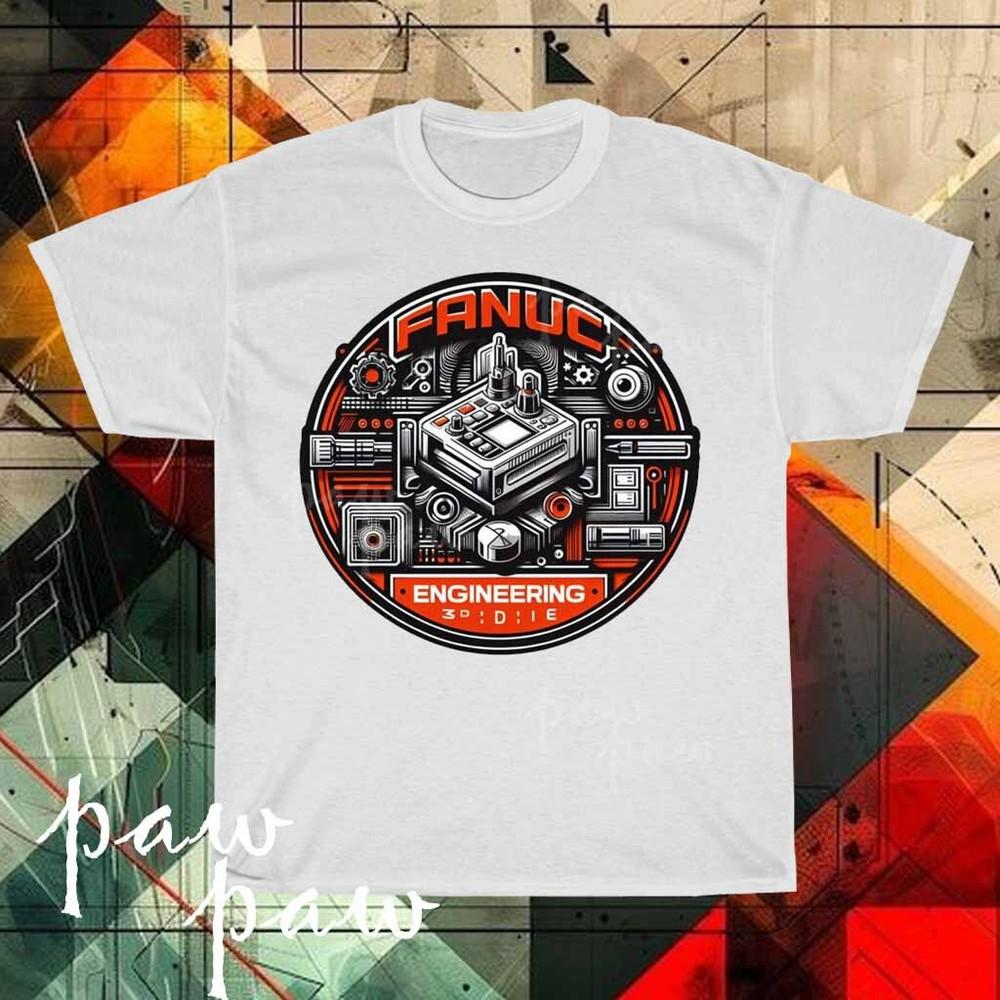 

New Fanuc Logo Men s T-shirt funny size S to 5XL 4XL