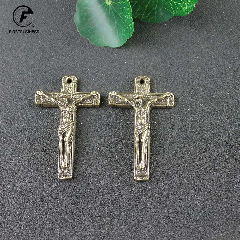 Jesus Cross Necklace Jewelry Copper Jesus Orthodox Cross Church Souvenirs Cross Keychain Jesus' Redemption Keychain Jesus Statue