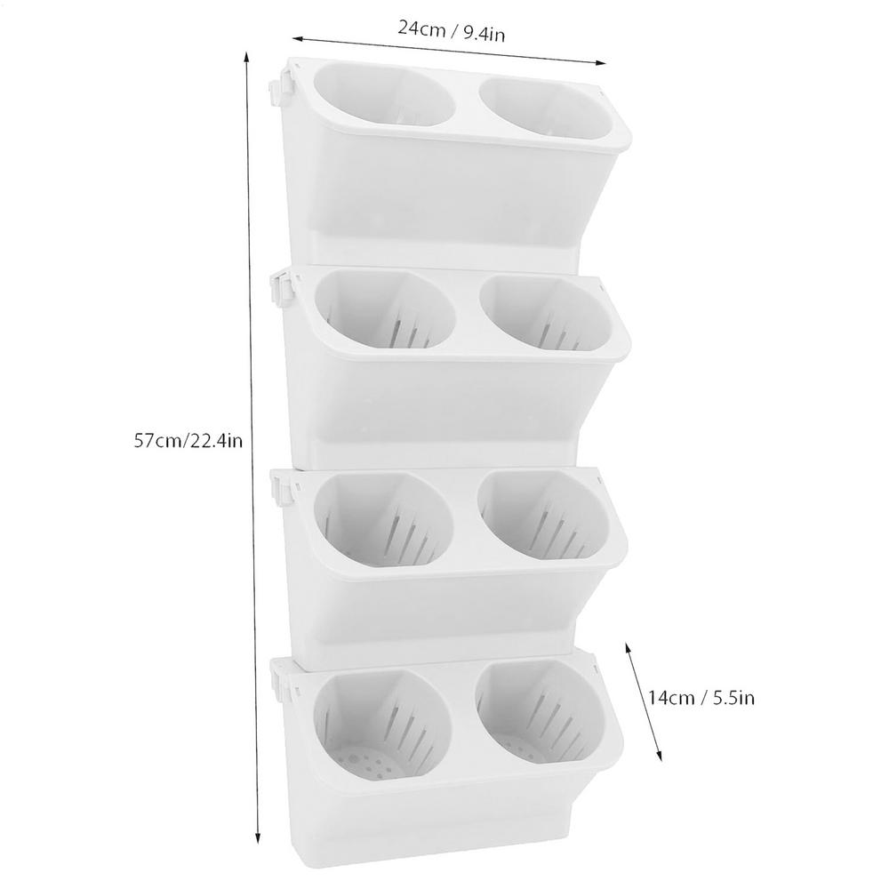 Wall Mounted Planter Wall-Mounted Flower Pots 4 Pieces Home Decoration Multi-layer Vertical Flower Rack For Workplace Yard