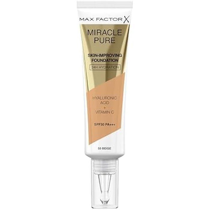 Fond De Teint - MAX FACTOR - Miracle Pure - 55 Beige - SPF30 - Tous Types De Peau