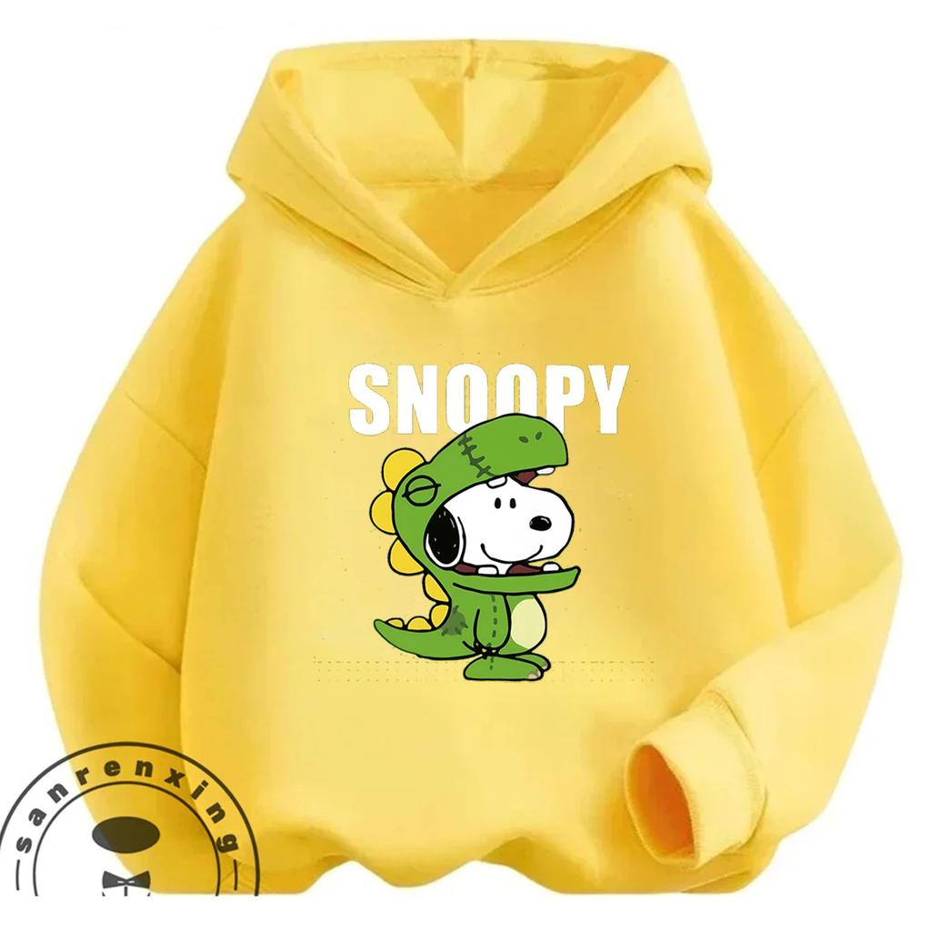 New Autumn Kawaii Hooded Sweatshirt Cute Cartoon Casual Street Style Kids Hoodie Snoopy Boys Girls