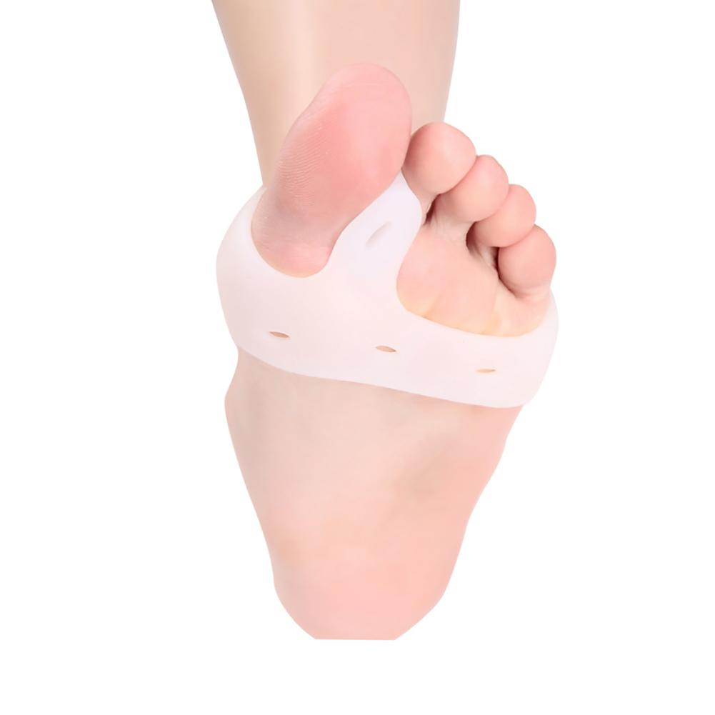 

Силиконовый гелевый разделитель пальцев ног - 2-отверстия для коррекции вальгусной деформации и косточки на ноге (1 пара) Протектор, Thumb Care Hal M6O6