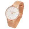 Fieldwork (Fieldwork) Women's and Men's Analog Simple Unisex Watch with Stainless Steel Band, Unish Pink Gold (JN033-2)