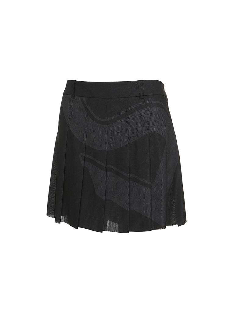 WIDEANGLE Wl Pro Big Logo Full Pleated Culottes L_Charcoal