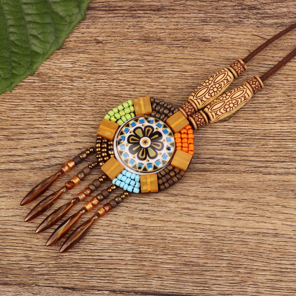 Этнический стиль Непальские украшения, Кожаное ожерелье, Экзотический дизайн, Ручная работа, Винтажные Бохо Изделия 2