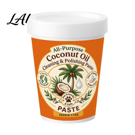 Furniture Restoration Paste Deep Cleaning Polishing Paste Multi-Purpose Coconut Oil Based Solid Stainless Steel Cleaner for Copper Kitchen
