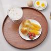 1PCS Wood Serving Tray Home Decoration Kitchen Counter Breakfast Plate Non Slip Salad Dessert Plate Round Coffee Tea Tray