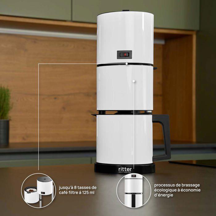 Cafetière À Filtre - RITTER - 640.014 - Électrique - 8 Tasses - Blanc