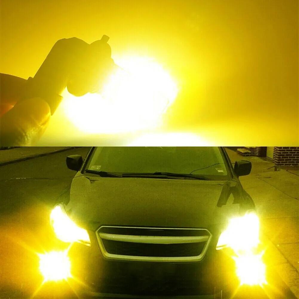 Супер яскраві H1 CSP LED лампочки протитуманних фар Комплект для переобладнання 80 Вт 2000 лм 3000K Жовті Автомобільні аксесуари Високоякісні протитуманні фари, 2 шт.