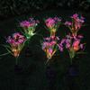 2PCS Solar Garden Lights LED Flower Stake Lamp Outdoor Yard Waterproof Patio Dec
