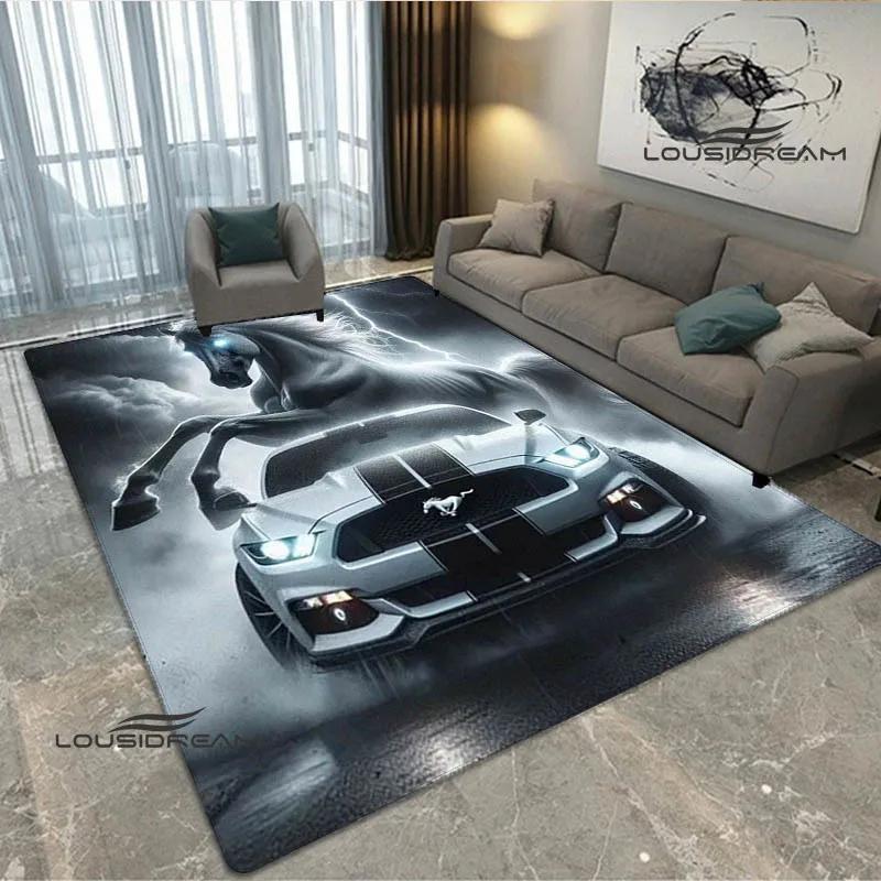 3D M-Mustang car logo printed carpet kitchen mats Non -slip carpet outdoor carpets area rug bedroom decor birthday gift