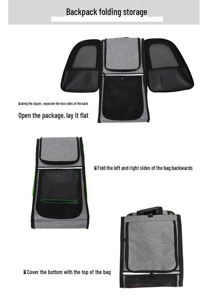 Expandable Breathable Pet Backpack for Cats & Dogs – Foldable, Large Capacity, Ideal for Travel