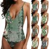 Swimsuit for Women Deep V Neck Adjustable Straps Floral Print Bathing Suit Quick Dry Soft Fabric