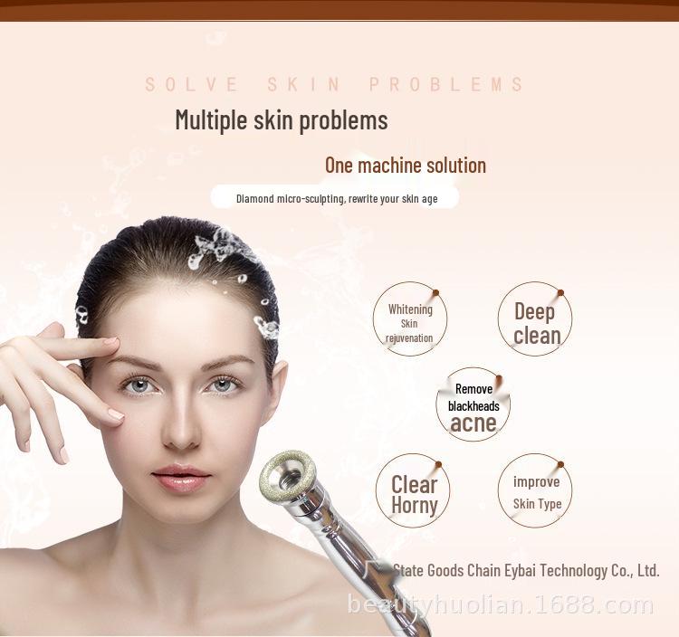 Diamond Microdermabrasion & Oxygen Facial Device: Blackhead Removal, Pore Cleansing, Skin Rejuvenation.