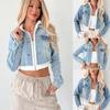 Trendy Ripped Women's Loose Denim Jacket - Autumn Style