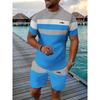 Leisure Sports Set Breathable Outdoor Men's Short Sleeved T-shirt Half Length Pants Set Summer 3D Printed Adult Men's Style