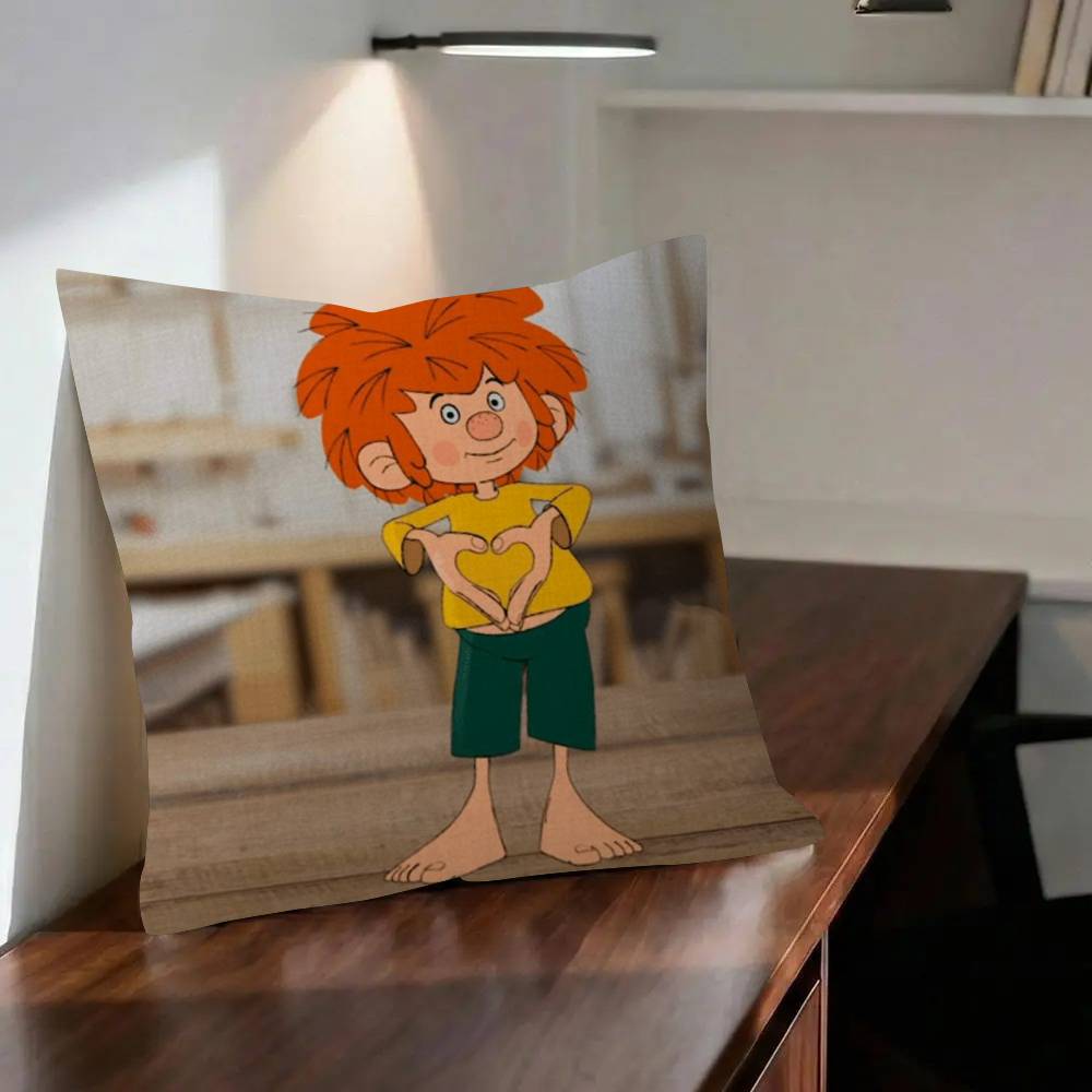 MMeister EEder e il Suo PPumuckl Cuscino Personalizzato Copricuscino Camera da Letto Decorazione Festa Federa Compleanno Regalo per Bambini