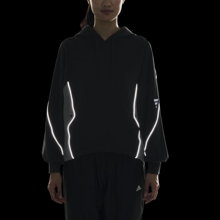 Adidas FW24 FUSTL Series W P SWT3 Sports Casual Hooded Pullover Long Sleeve Sweatshirt Women Sweatshirt Carbon-Black JM6224