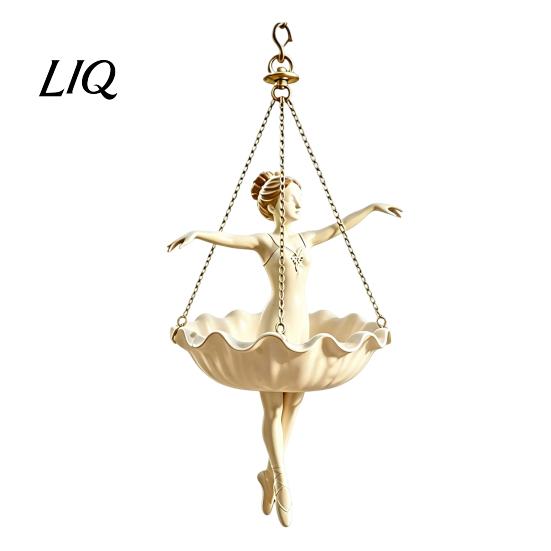 Artistic Hanging Planter Ballet Dancer Planter, Cute Resin Ballerina Plant Pot, Elegant Holder for Trailing Vines Succulents Spider Plants Pot