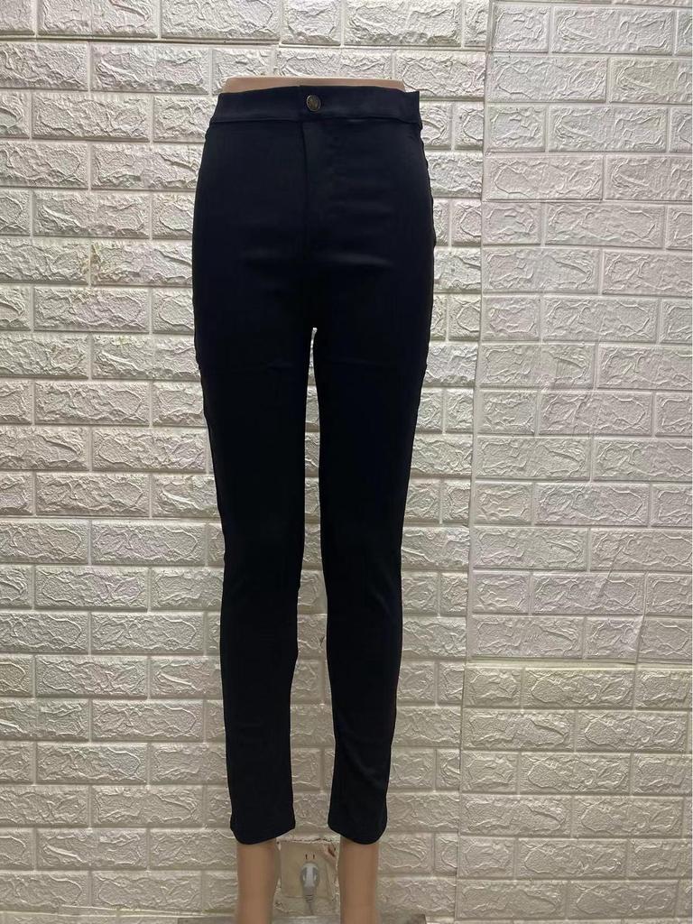 Pantalon décontracté ajusté et élastique couleur bonbon