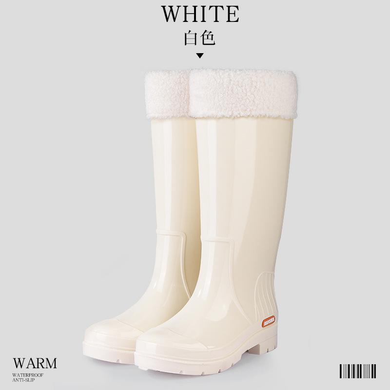 Adult Rain Shoes Women's Tall Water Shoes New Rain Boots Women's Water Boots Waterproof and Non-slip Work Outdoor Wear-resistant Rubber Shoe Cover