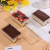 New Disposable Handmade Tiramisu Box Rectangular DIY Western Dessert Mousse Mold Transparent Baking Tiramisu Packaging Box