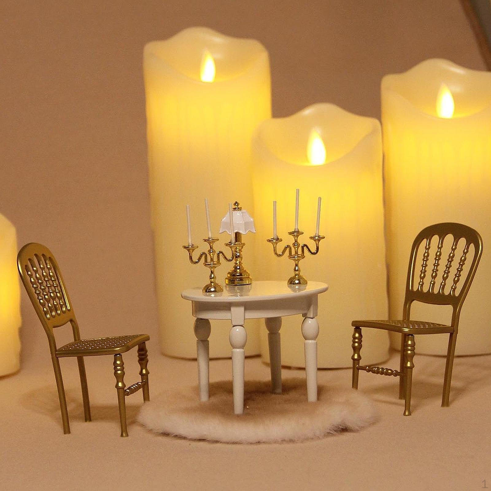 

1/12 Кукольный домик Миниатюры Стол Стул Мини Мебель Украшения Творческий Ручной Работы Притворяться белый