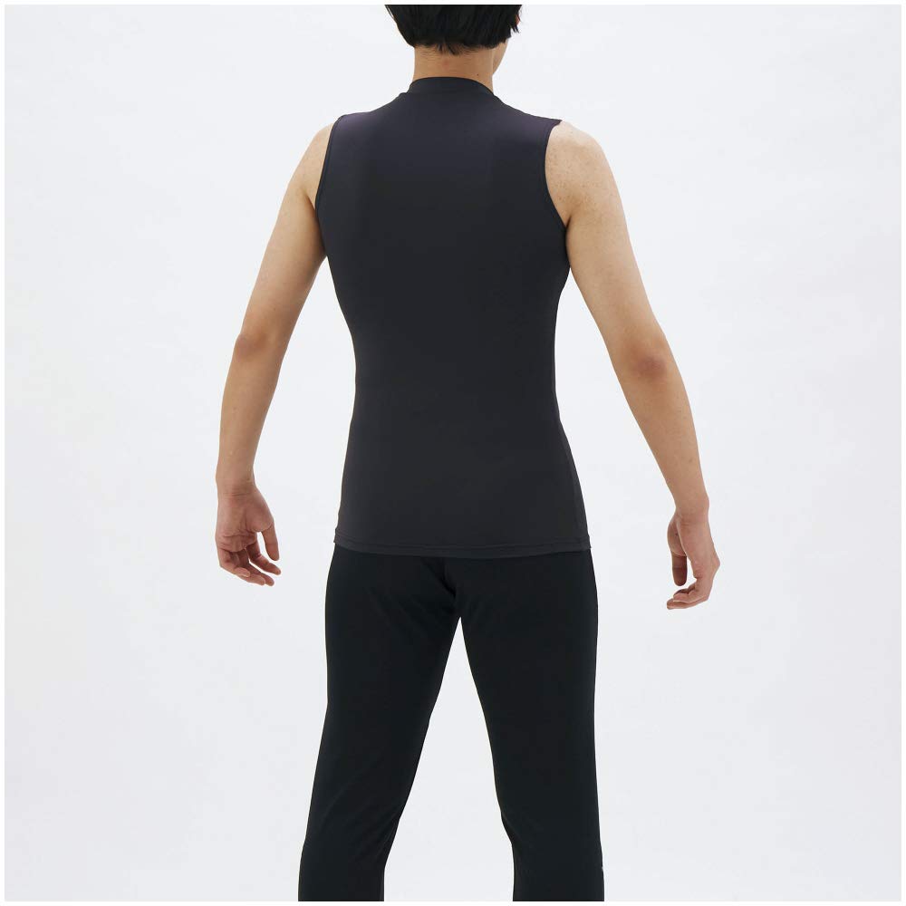Training Wear Compression DryAccel BioGear Shirt Sleeveless Stretch UV Protection 2021 Model Black S [Mizuno] V-Neck Sweat-Wicking Men's (Matte)
