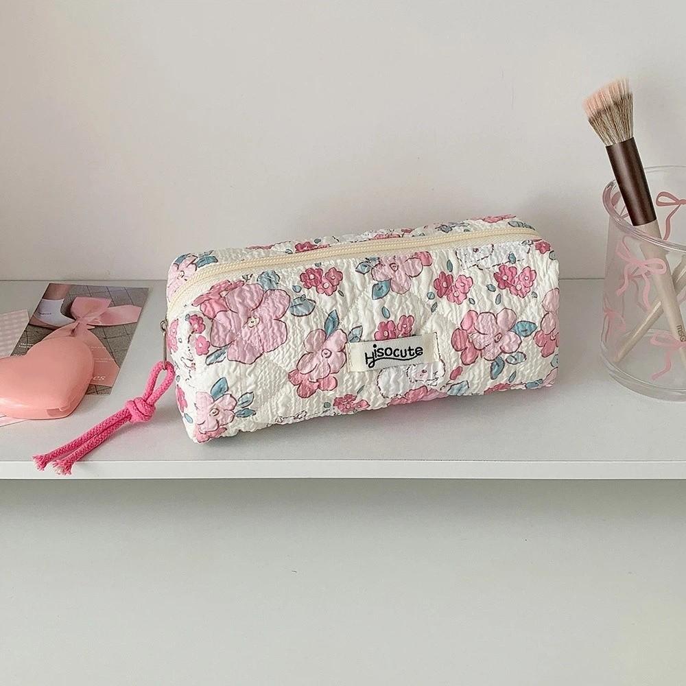 Capybara Dog Flower Print Korean Style Pencil Case Cloth Pencil Pouch  Stationery Holder
