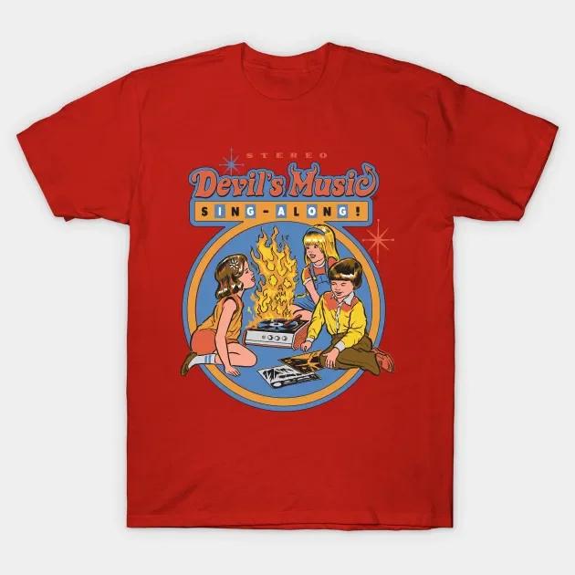 

Devils Music SingAlong Funny Retro Game Graphic TShirt 100 Cotton ONeck Summer Short Sleeve Casual Mens Tshirt Size S3XL S
