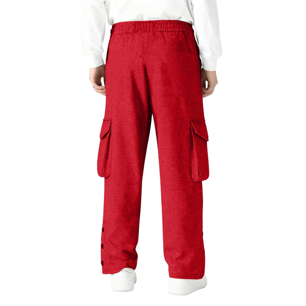 Men's Outdoor Sports Loose Leisure Multiple Pockets Work Pants Trousers