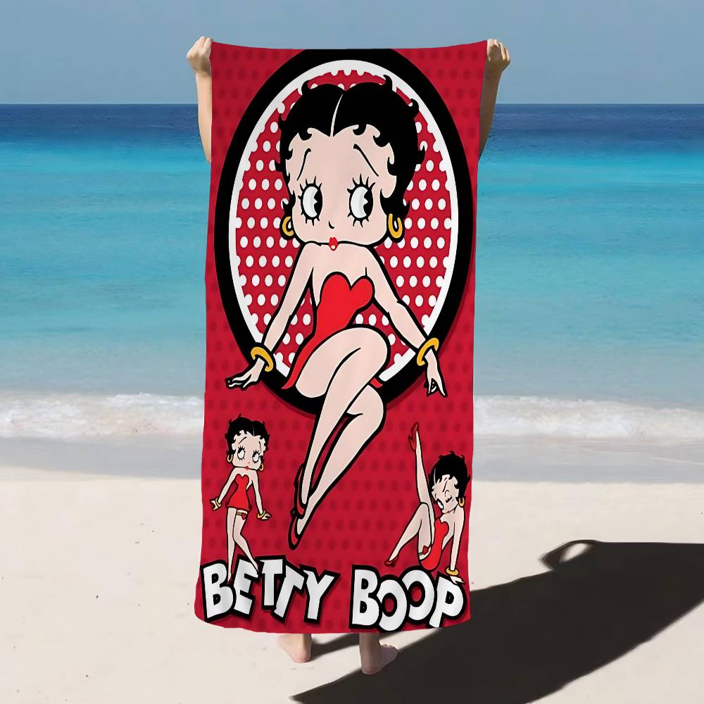 Cartoon B-BettyS BoopS Microfiber Beach Towel Absorbent Quick Dry Soft Yoga Swimming Resort Mountain Climbing Towel