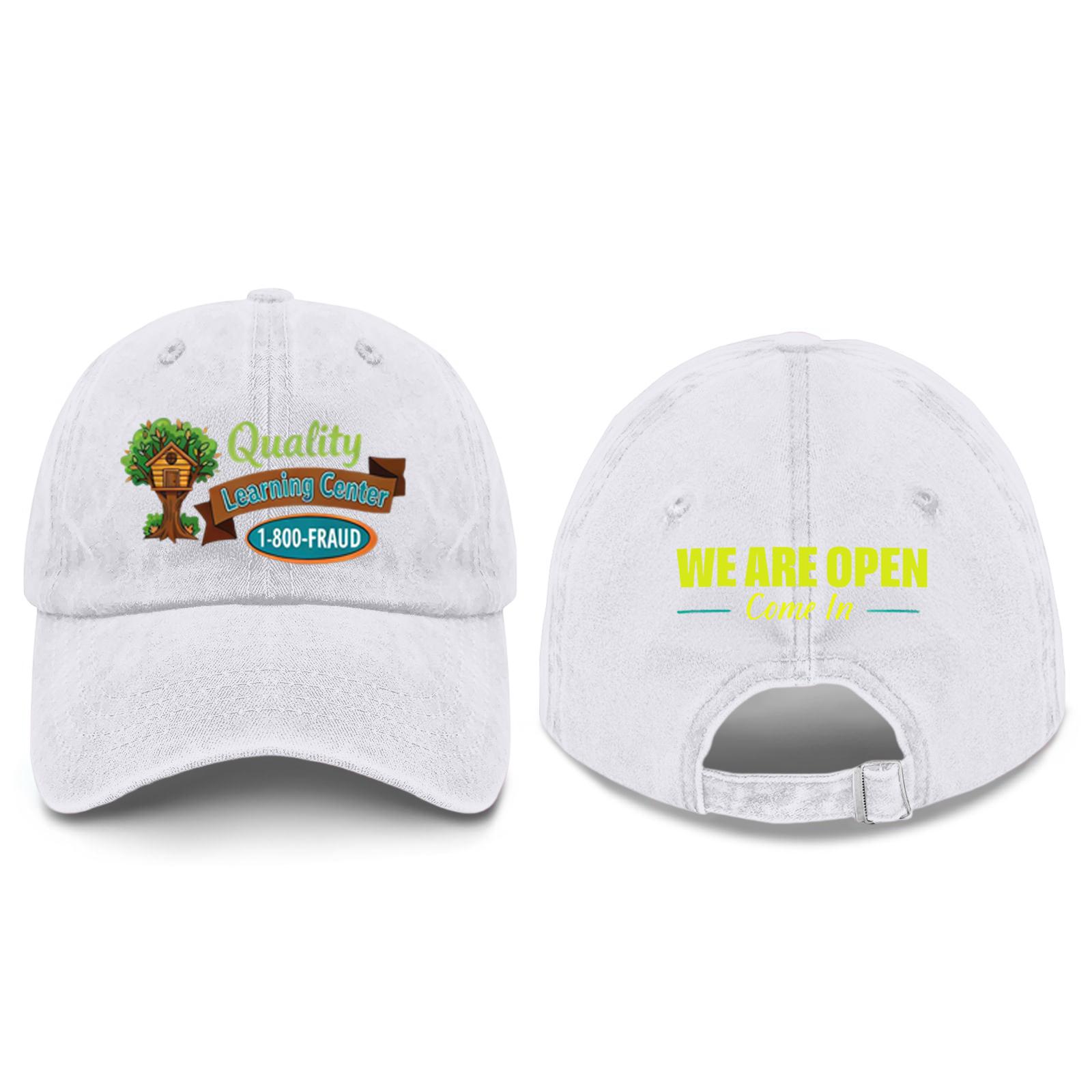 

Unisex Casual And Fashionable Printed Baseball Cap one size білий