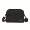 Borsa a tracolla in nylon ultraleggera da donna con tracolla larga regolabile, borsa da donna leggera con chiusura a zip, elegante borsa a tracolla