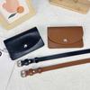 2 in 1 Waistband Waist Bag Flap PU Leather Coin Purse Simple Waist Belt With Bag  Phone Pouch