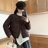 Autunno Inverno Ispessito Caldo Parka Donna Casual Carino Tinta Unita Tasca Grande Giacche Larghe Capispalla