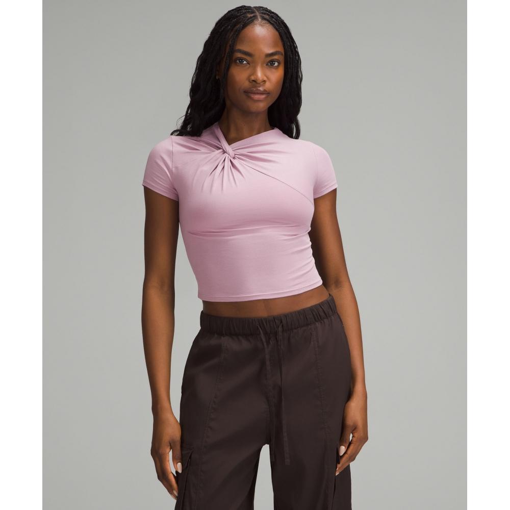 

Lululemon AsymmeTrical FronT TwisT T shirT Rose Blush M