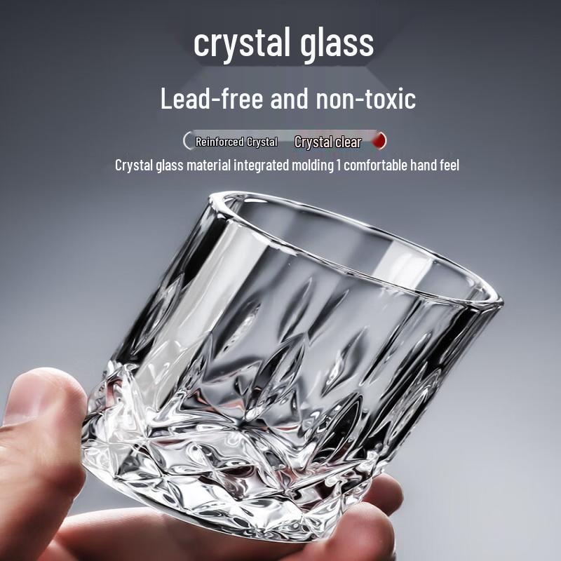 Premium Gold-Rimmed Crystal Baijiu Glass Set