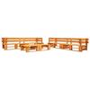 Garden Lounge Set - vidaXL - Pallet 6 Pcs - Solid Wood - Honey Brown - Weather Resistant