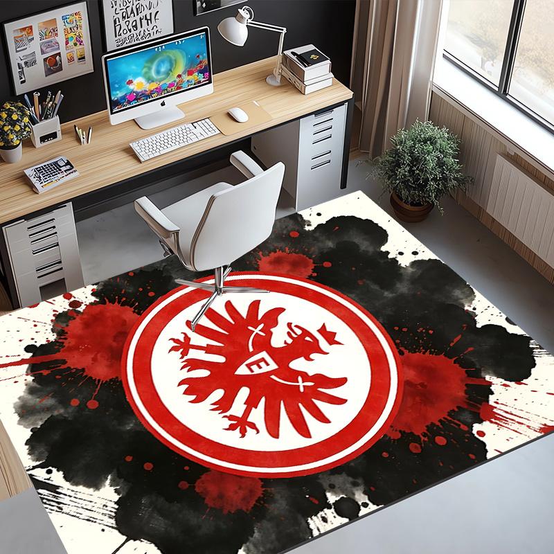 Eintracht Frankfurt Muster Teppich, Innen-/Außenmatte, für Picknick, Spielzimmer, Schlafzimmer, Büro, Wohnzimmer, Heimdeko Teppich, Geburtstagsgeschenk