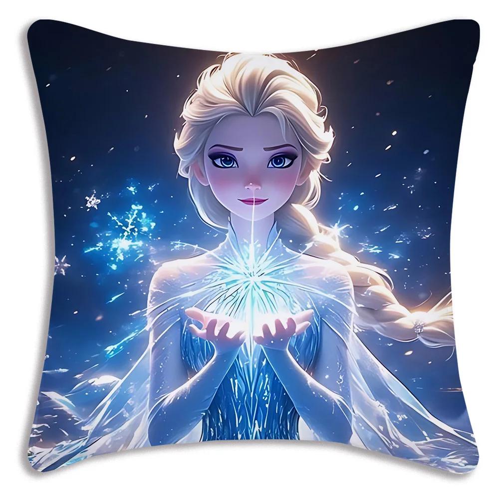 

Pillow Covers Cartoon Frozen Princess Elsa Sofa Decorative Home Printing Cute Cushion Cover 40cmx40cm