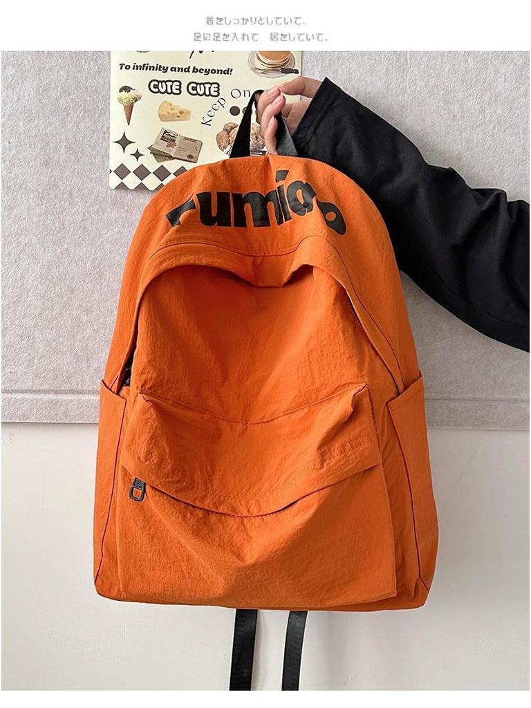 Lightweight Minimalist Backpack for Female Students: Versatile Double-Shoulder Bag for School and Travel.