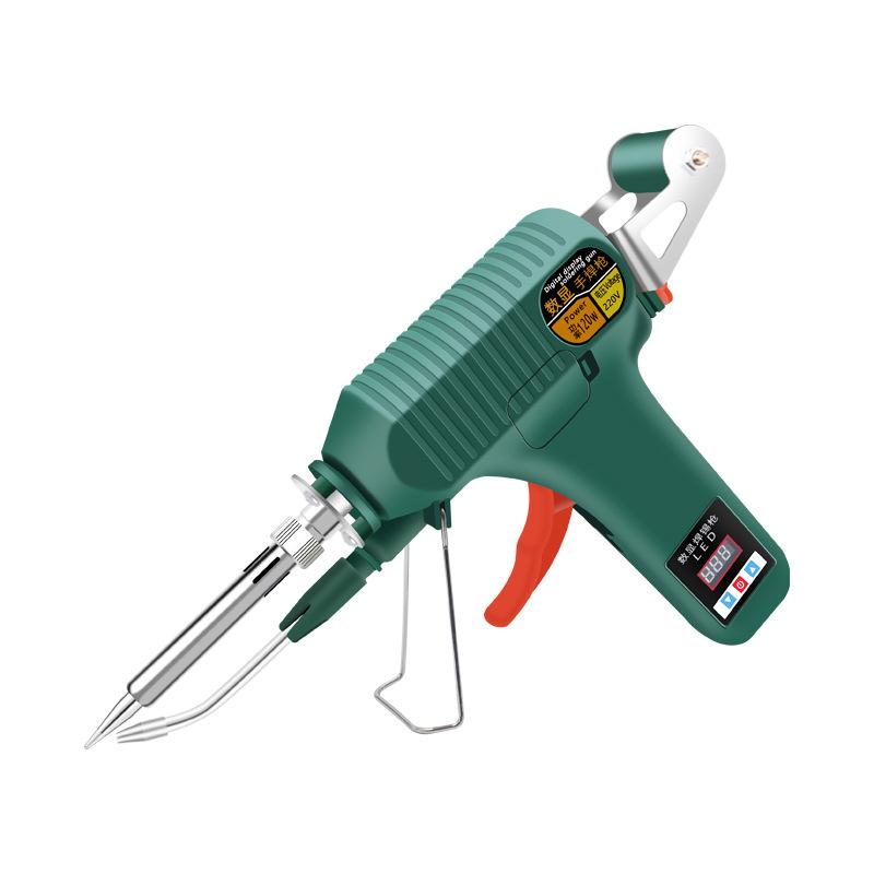 Inner Heating Digital Display Soldering Gun 80W High Power Handheld Automatic Tin Feeding Electric Welding Tool