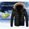 Winter New Men Warm Cotton Jacket Coats Windbreak Thick Warm Fur Collar Hooded Parka Down Jackets Outerwear Thick Male Warm Overcoat Wool Liner Coat