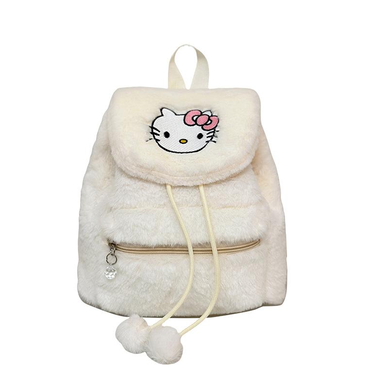 Schoolbag hairy bag female cartoon new Korean trend design Melody plush backpack girl cute schoolbag