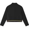 FILA Settanta SS25 Fashion Versatile Simple Polo Jacket Women Jacket Black F11W527702F-BK