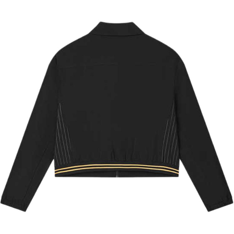 Fila Settanta SS25 Fashion Versatile Simple Polo Jacket Women Jacket Black F11W527702F-BK