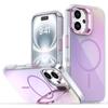 For iPhone 16 Case Compatible with MagSafe TPU+Acrylic Gradient Phone Cover with Kickstand