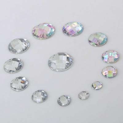 Sewing Flatback Acrylic Rhinestone Two Holes Sew On Strass Crystal Stones For DIY Wedding Dress Clothes Decoration